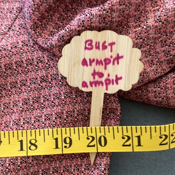 Le Suit Separates Size 12 lined blazer orange with black & cream specs. - Picture 7 of 11